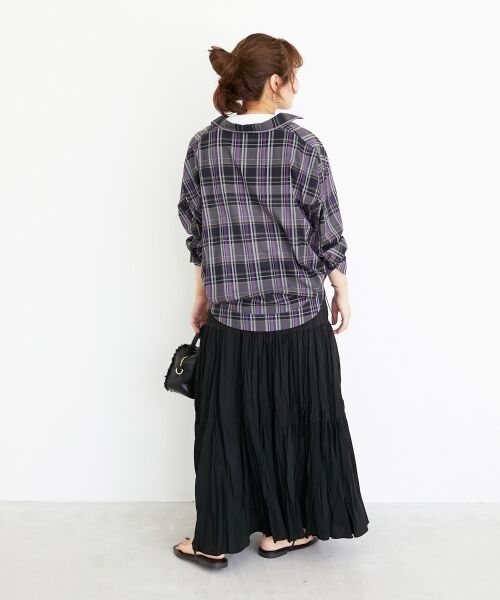 le.coeur blanc / ルクールブラン シャツ・ブラウス | 《手洗い可能》ドロストチェックシャツ | 詳細27