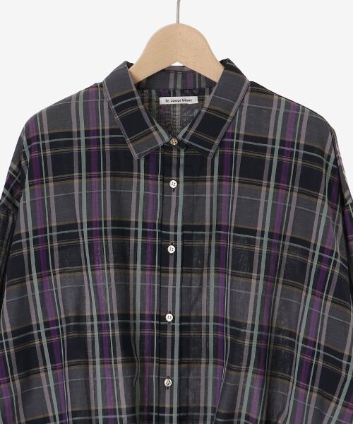 le.coeur blanc / ルクールブラン シャツ・ブラウス | 《手洗い可能》ドロストチェックシャツ | 詳細30