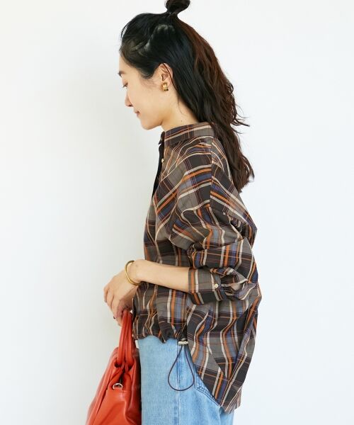 le.coeur blanc / ルクールブラン シャツ・ブラウス | 《手洗い可能》ドロストチェックシャツ | 詳細7