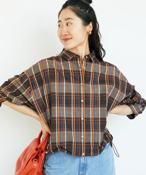 le.coeur blanc / ルクールブラン シャツ・ブラウス | 《手洗い可能》ドロストチェックシャツ | 詳細8