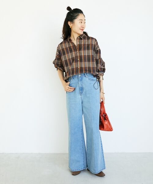 le.coeur blanc / ルクールブラン シャツ・ブラウス | 《手洗い可能》ドロストチェックシャツ | 詳細9