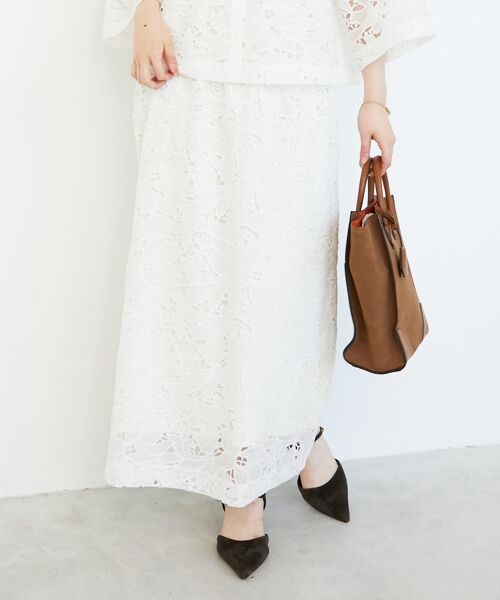 le.coeur blanc / ルクールブラン ロング・マキシ丈スカート | モチーフレーススカート | 詳細25