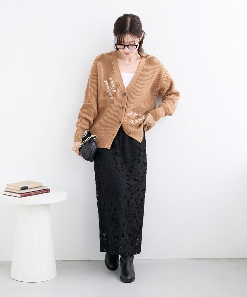 le.coeur blanc / ルクールブラン ロング・マキシ丈スカート | モチーフレーススカート | 詳細30