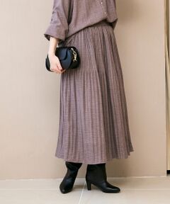 le.coeur blanc / ルクールブラン ロング・マキシ丈スカート | ウールタッチ消しプリーツスカート