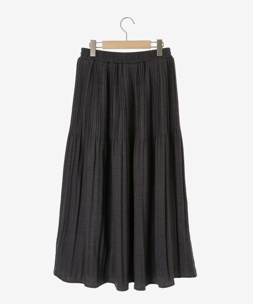 le.coeur blanc / ルクールブラン ロング・マキシ丈スカート | ウールタッチ消しプリーツスカート | 詳細23