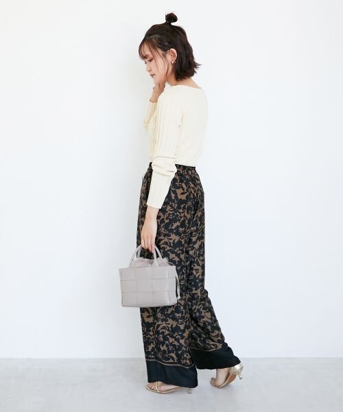 le.coeur blanc / ルクールブラン その他パンツ | パネルフラワープリントパンツ | 詳細9