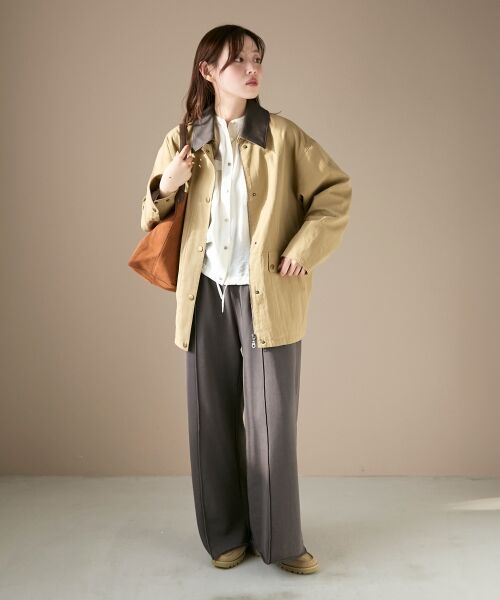 le.coeur blanc / ルクールブラン その他パンツ | 《手洗い可能》イージーワイドスウェットパンツ | 詳細1