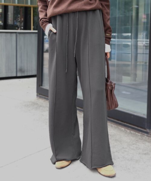 le.coeur blanc / ルクールブラン その他パンツ | 《手洗い可能》イージーワイドスウェットパンツ | 詳細12