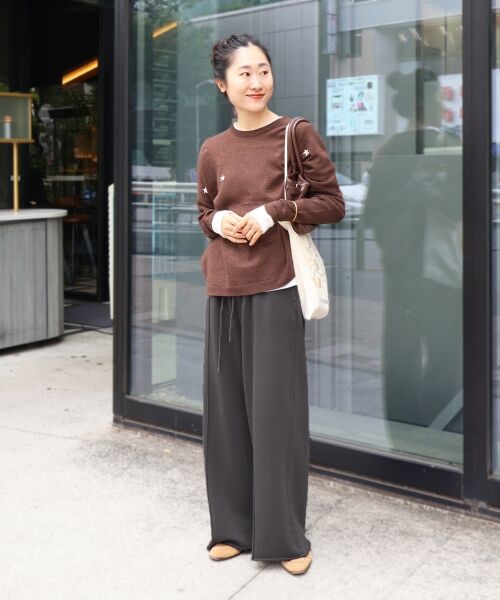 le.coeur blanc / ルクールブラン その他パンツ | 《手洗い可能》イージーワイドスウェットパンツ | 詳細14