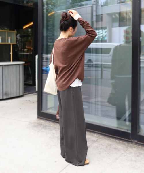 le.coeur blanc / ルクールブラン その他パンツ | 《手洗い可能》イージーワイドスウェットパンツ | 詳細16