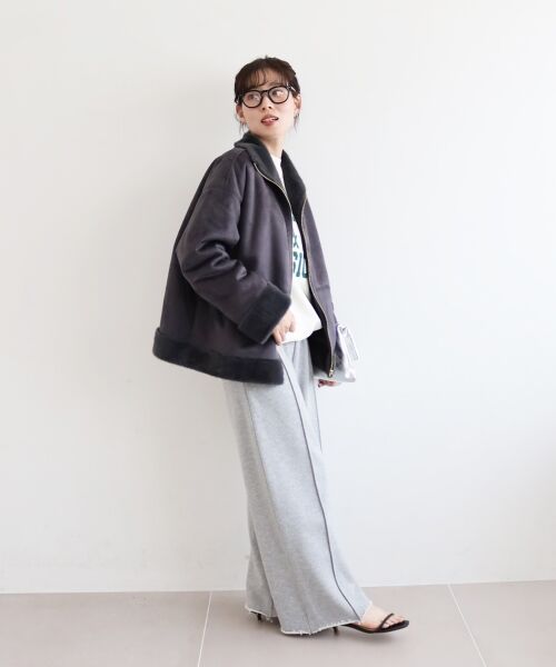 le.coeur blanc / ルクールブラン その他パンツ | 《手洗い可能》イージーワイドスウェットパンツ | 詳細21