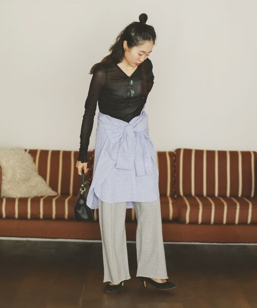 le.coeur blanc / ルクールブラン その他パンツ | 《手洗い可能》イージーワイドスウェットパンツ | 詳細28