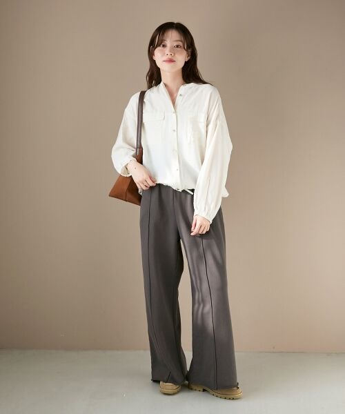 le.coeur blanc / ルクールブラン その他パンツ | 《手洗い可能》イージーワイドスウェットパンツ | 詳細3