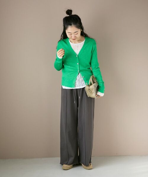 le.coeur blanc / ルクールブラン その他パンツ | 《手洗い可能》イージーワイドスウェットパンツ | 詳細8