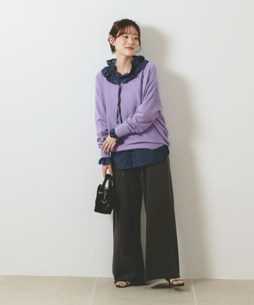 le.coeur blanc / ルクールブラン その他パンツ | 《手洗い可能》イージーワイドスウェットパンツ | 詳細9