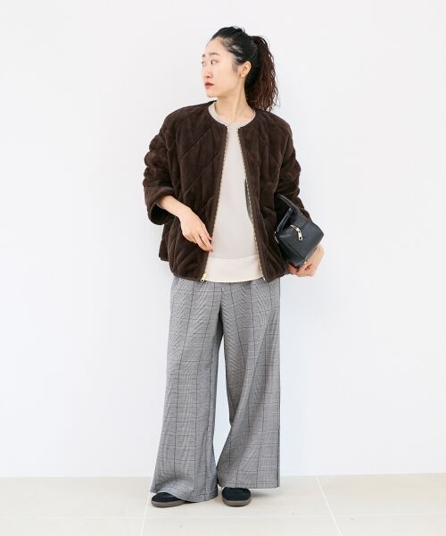 le.coeur blanc / ルクールブラン その他パンツ | グレンチェックイージーワイドパンツ | 詳細11