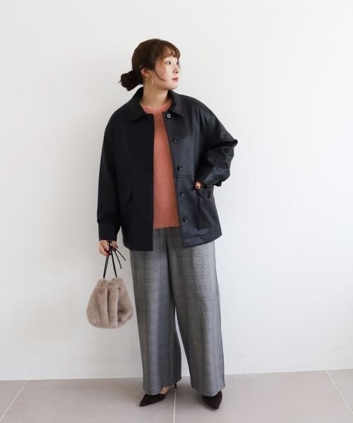 le.coeur blanc / ルクールブラン その他パンツ | グレンチェックイージーワイドパンツ | 詳細14