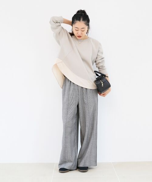 le.coeur blanc / ルクールブラン その他パンツ | グレンチェックイージーワイドパンツ | 詳細2
