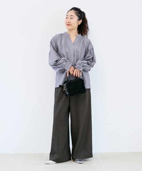 le.coeur blanc / ルクールブラン その他パンツ | グレンチェックイージーワイドパンツ | 詳細24