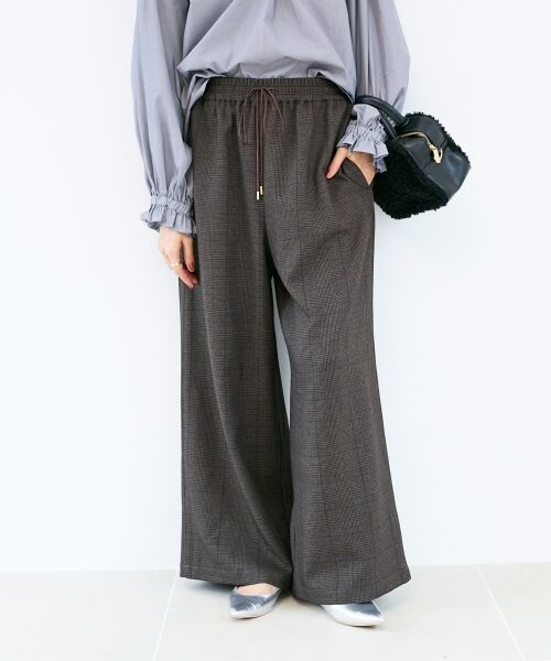 le.coeur blanc / ルクールブラン その他パンツ | グレンチェックイージーワイドパンツ | 詳細25