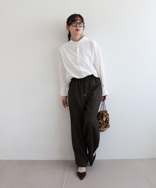 le.coeur blanc / ルクールブラン その他パンツ | グレンチェックイージーワイドパンツ | 詳細30