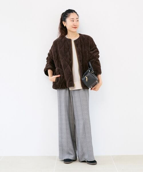 le.coeur blanc / ルクールブラン その他パンツ | グレンチェックイージーワイドパンツ | 詳細8