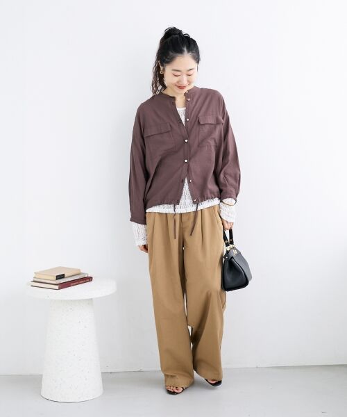 le.coeur blanc / ルクールブラン チノ・ワークパンツ | タックカーブチノパンツ | 詳細13