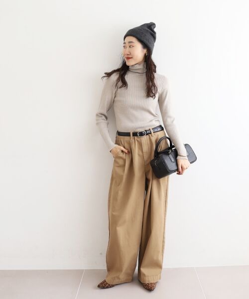 le.coeur blanc / ルクールブラン チノ・ワークパンツ | タックカーブチノパンツ | 詳細14