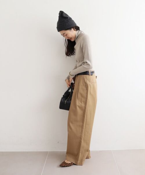 le.coeur blanc / ルクールブラン チノ・ワークパンツ | タックカーブチノパンツ | 詳細15