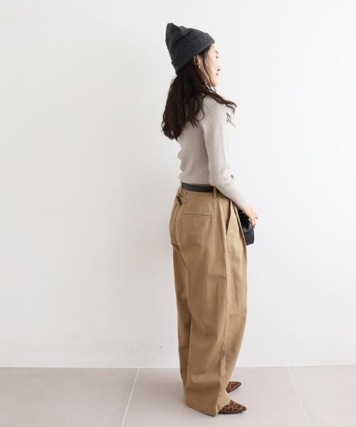 le.coeur blanc / ルクールブラン チノ・ワークパンツ | タックカーブチノパンツ | 詳細16