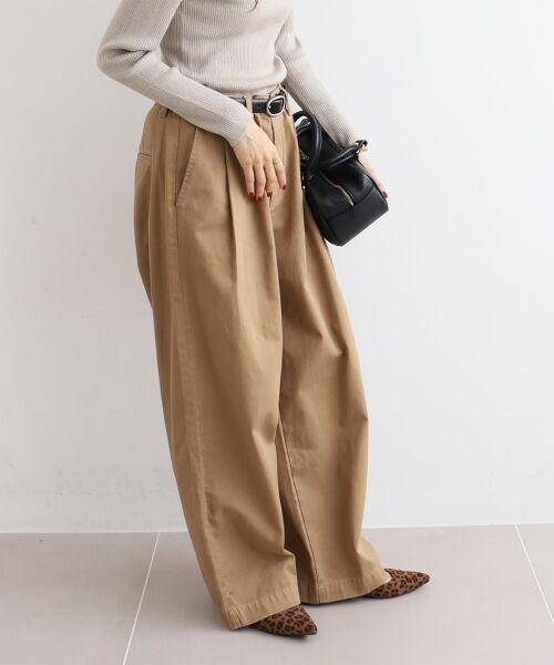 le.coeur blanc / ルクールブラン チノ・ワークパンツ | タックカーブチノパンツ | 詳細18