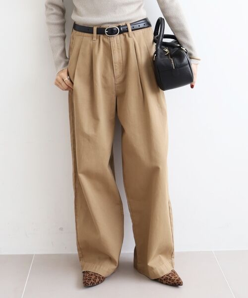 le.coeur blanc / ルクールブラン チノ・ワークパンツ | タックカーブチノパンツ | 詳細19