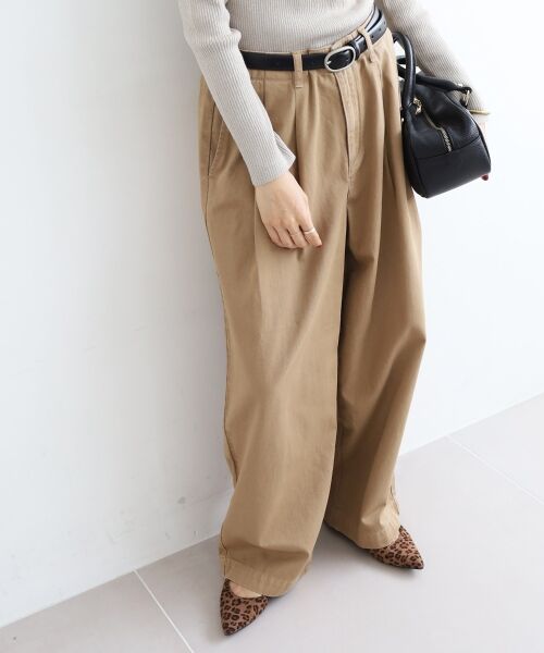 le.coeur blanc / ルクールブラン チノ・ワークパンツ | タックカーブチノパンツ | 詳細20