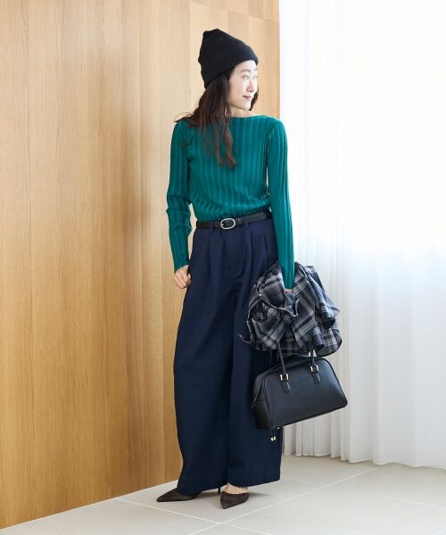 le.coeur blanc / ルクールブラン チノ・ワークパンツ | タックカーブチノパンツ | 詳細23