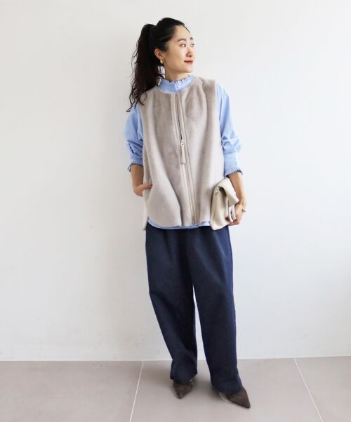 le.coeur blanc / ルクールブラン チノ・ワークパンツ | タックカーブチノパンツ | 詳細29