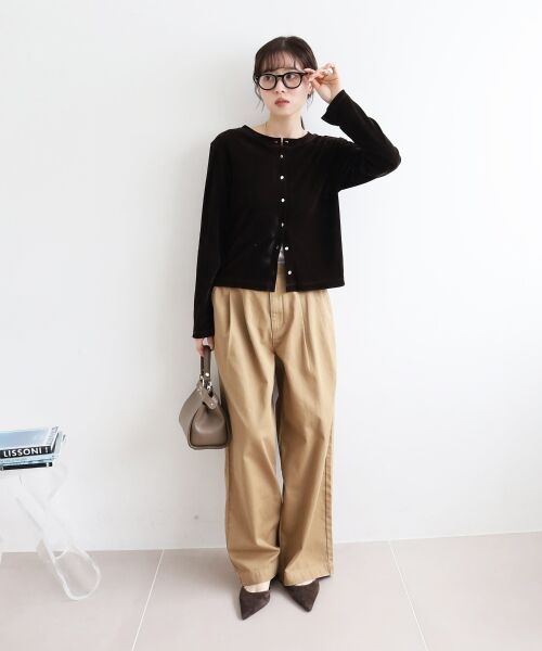 le.coeur blanc / ルクールブラン チノ・ワークパンツ | タックカーブチノパンツ | 詳細4