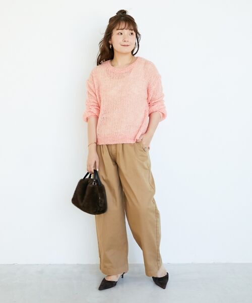 le.coeur blanc / ルクールブラン チノ・ワークパンツ | タックカーブチノパンツ | 詳細5