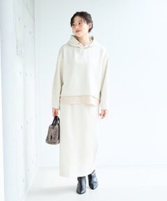 le.coeur blanc / ルクールブラン ロング・マキシ丈ワンピース | レイヤードライクパーカー×スカートセット