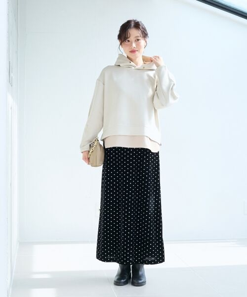 le.coeur blanc / ルクールブラン ロング・マキシ丈ワンピース | レイヤードライクパーカー×スカートセット | 詳細22