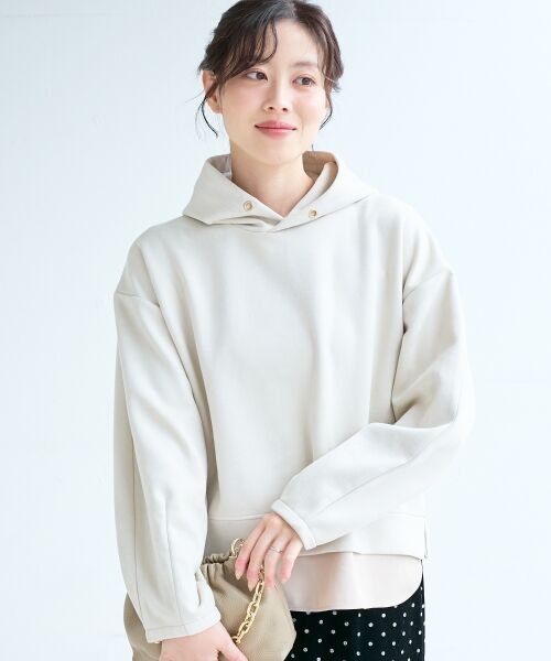 le.coeur blanc / ルクールブラン ロング・マキシ丈ワンピース | レイヤードライクパーカー×スカートセット | 詳細23