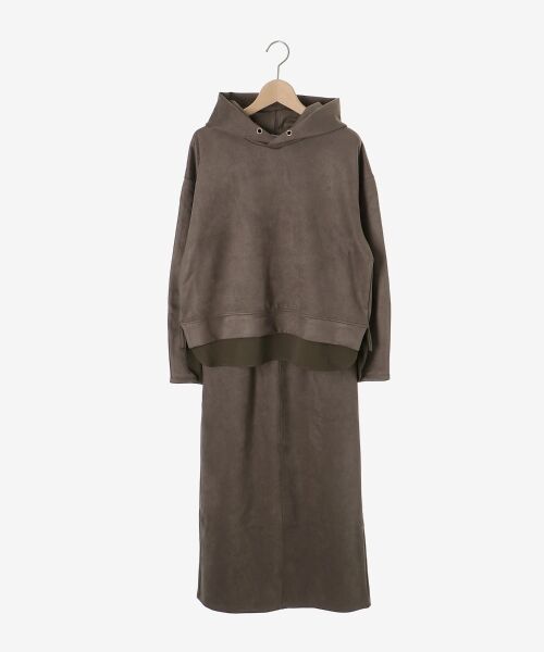 le.coeur blanc / ルクールブラン ロング・マキシ丈ワンピース | レイヤードライクパーカー×スカートセット | 詳細28