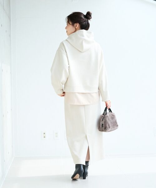le.coeur blanc / ルクールブラン ロング・マキシ丈ワンピース | レイヤードライクパーカー×スカートセット | 詳細4