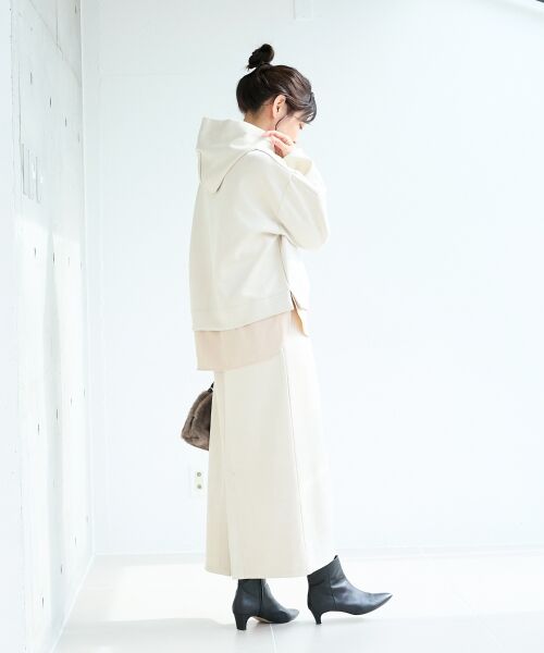 le.coeur blanc / ルクールブラン ロング・マキシ丈ワンピース | レイヤードライクパーカー×スカートセット | 詳細5