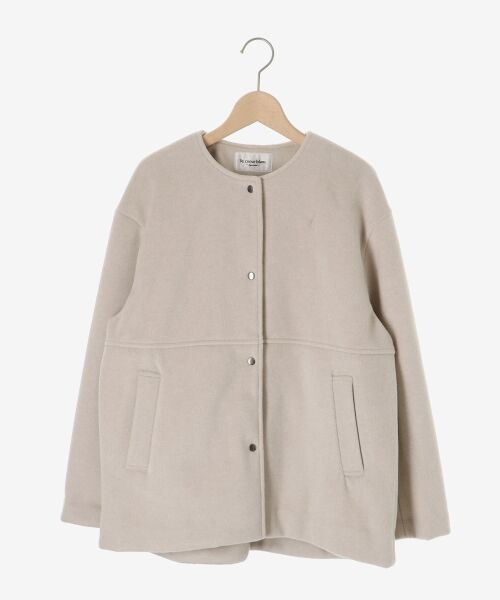 le.coeur blanc / ルクールブラン その他アウター | ニットビーバーノーカラーミドルコート | 詳細12