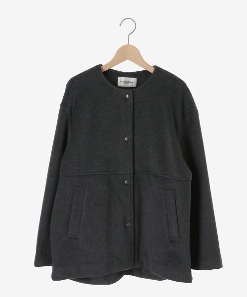 le.coeur blanc / ルクールブラン その他アウター | ニットビーバーノーカラーミドルコート | 詳細27