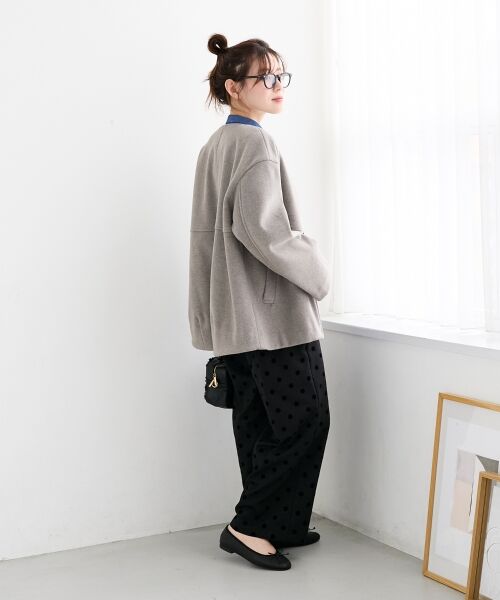 le.coeur blanc / ルクールブラン その他アウター | ニットビーバーノーカラーミドルコート | 詳細8