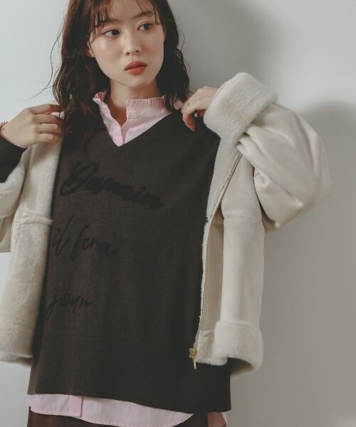 le.coeur blanc / ルクールブラン その他アウター | フェイクムートンファーコート | 詳細12