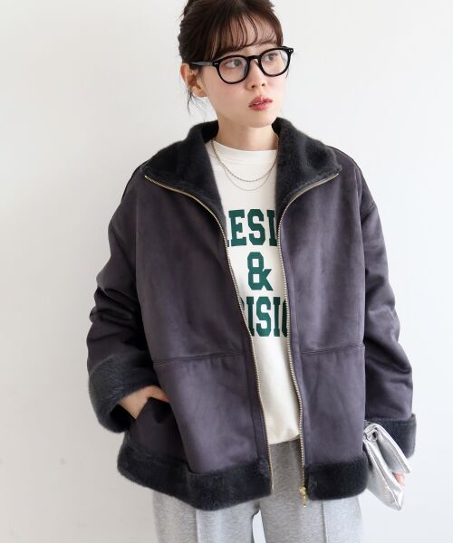 le.coeur blanc / ルクールブラン その他アウター | フェイクムートンファーコート | 詳細23