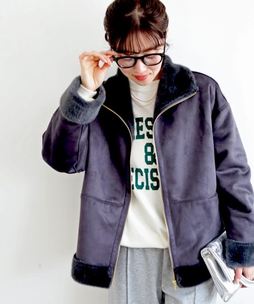 le.coeur blanc / ルクールブラン その他アウター | フェイクムートンファーコート | 詳細24