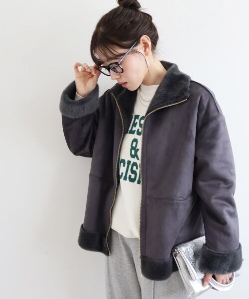 le.coeur blanc / ルクールブラン その他アウター | フェイクムートンファーコート | 詳細25